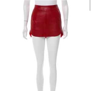 Michelle mason leather mini skirt